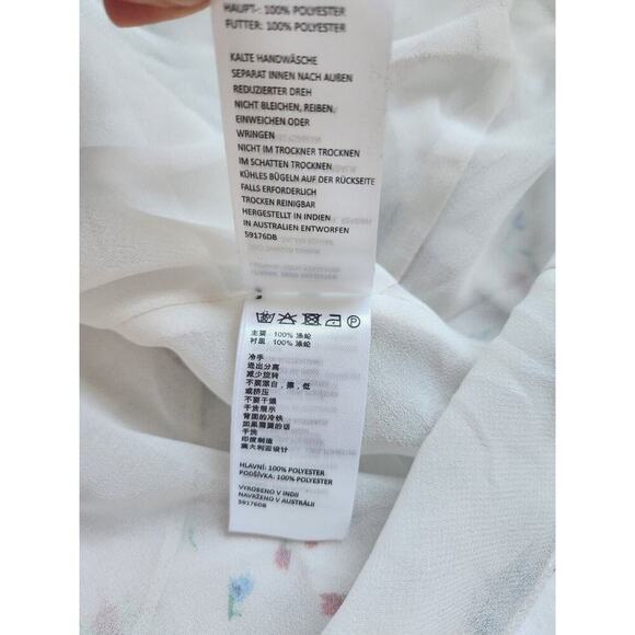 NWD Anthropologie Bardot Olea Sleeveless Ruffle Midi Dress Size 10 White #8H413 - Picture 12 of 12